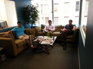 Team watching competitor demo