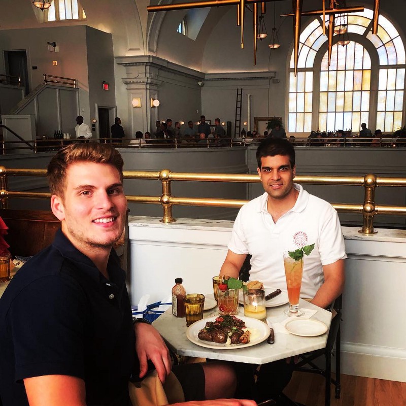 Jordan and Kunal at the LINE Hotel in DC